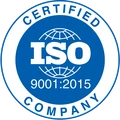 Selo ISO 9001:2015, empresa certificada